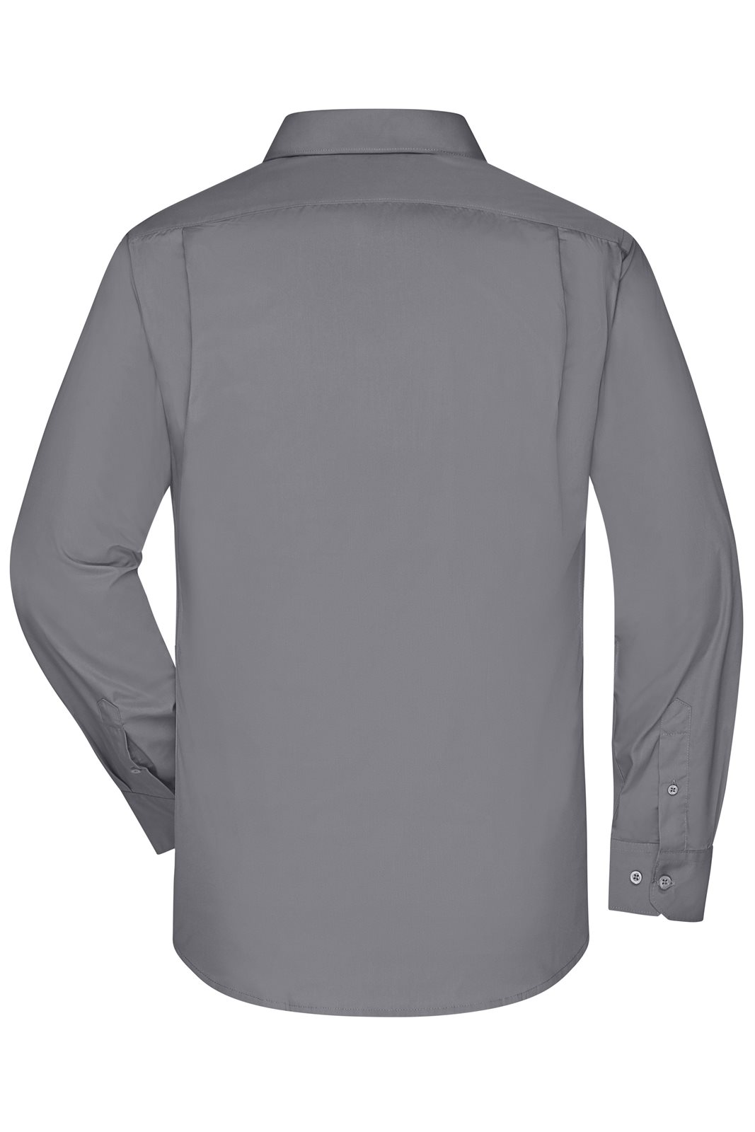 Hemd Herren Grau – Men's Business Shirt Long-Sleeved, Detailansicht