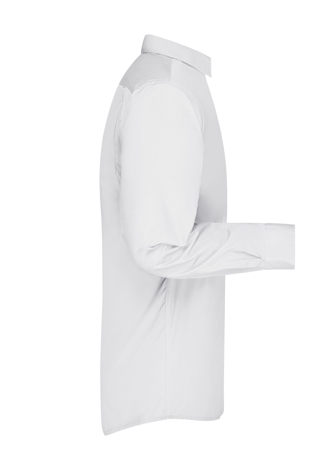 Hemd Herren Weiß – Men's Business Shirt Long-Sleeved, Detailansicht