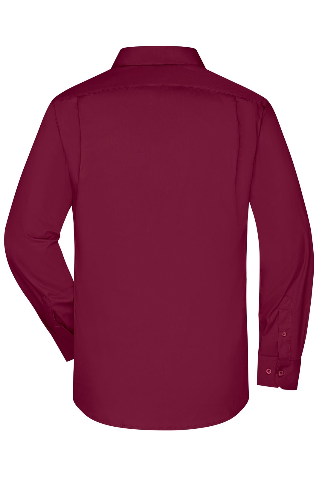 Hemd Herren Rot/Weinrot – Men's Business Shirt Long-Sleeved, Detailansicht