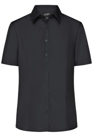 Hemd Damen Schwarz – Ladies' Business Shirt Short-Sleeved