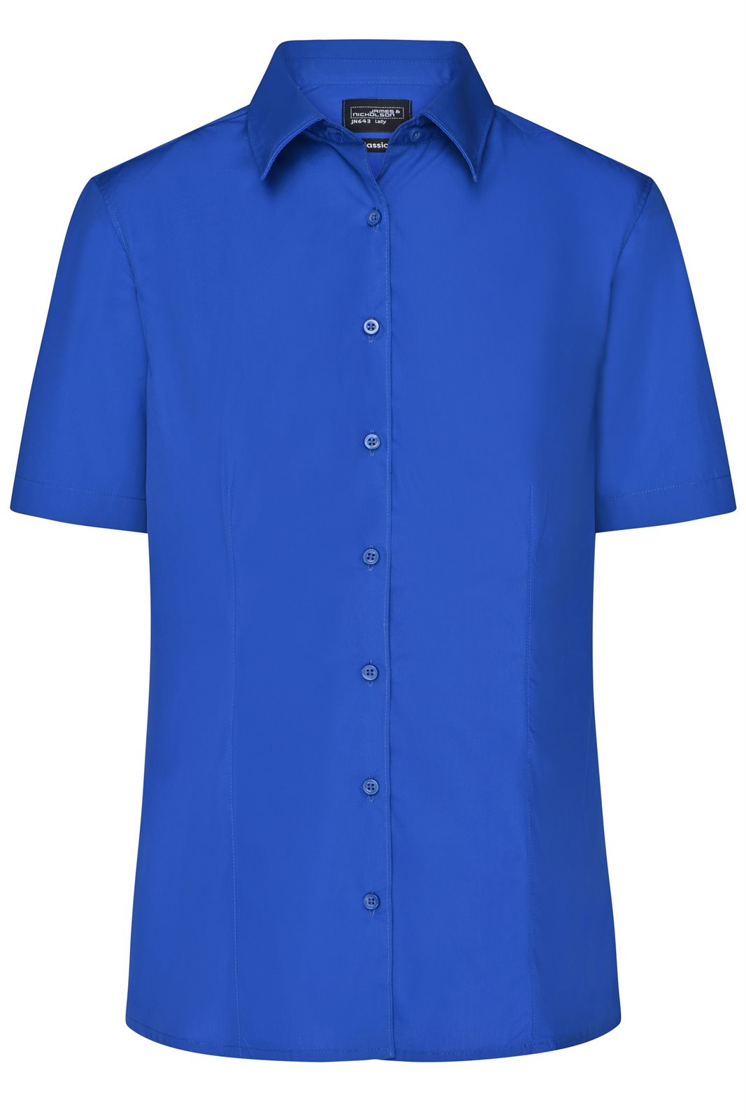 Hemd Damen Blau – Ladies' Business Shirt Short-Sleeved