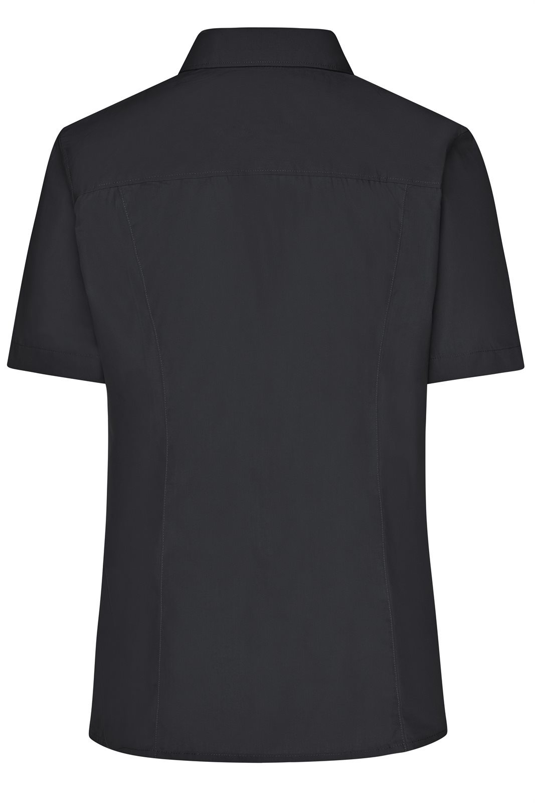 Hemd Damen Schwarz – Ladies' Business Shirt Short-Sleeved, Detailansicht