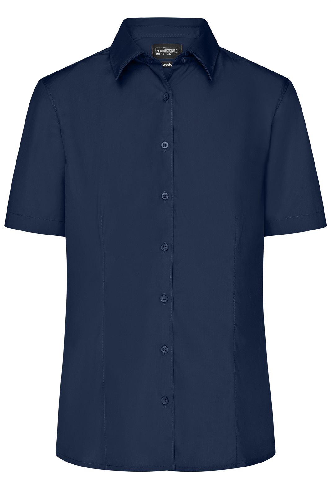 Hemd Damen Blau – Ladies' Business Shirt Short-Sleeved
