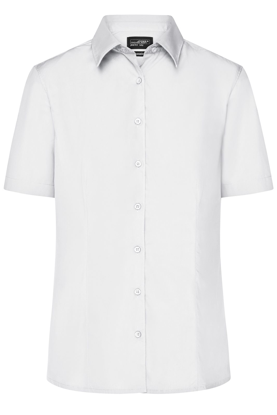 Hemd Damen Weiß – Ladies' Business Shirt Short-Sleeved