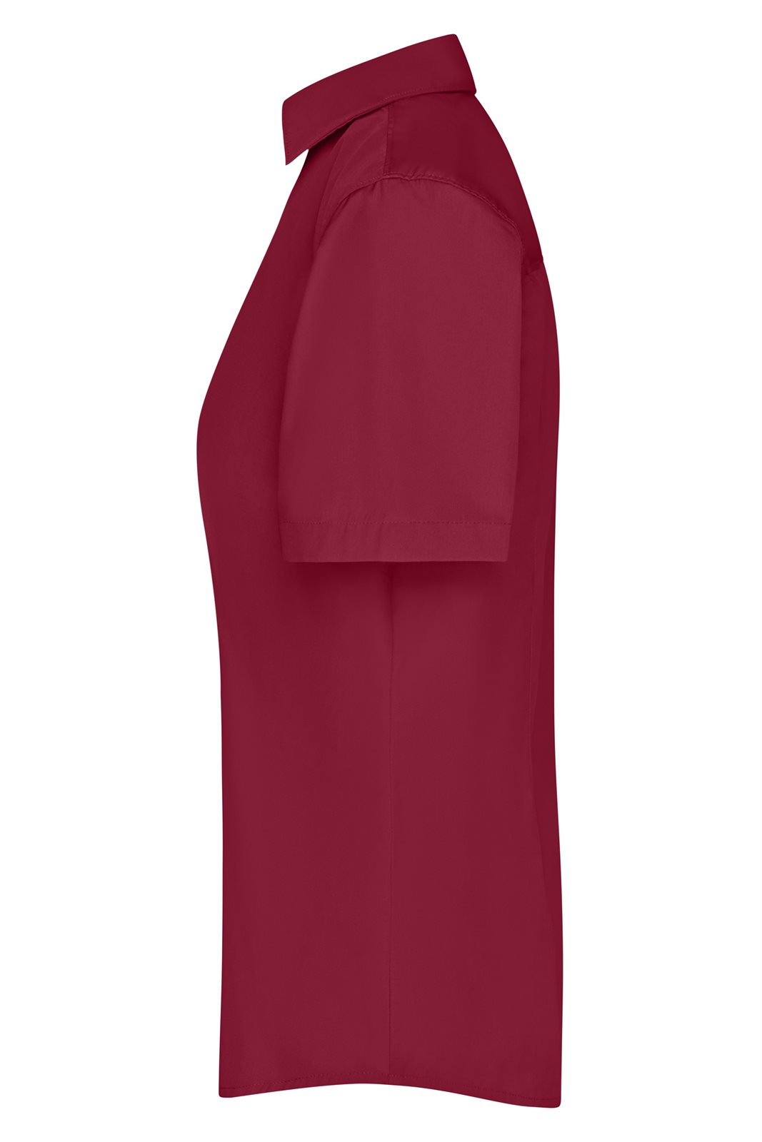 Hemd Damen Rot/Weinrot – Ladies' Business Shirt Short-Sleeved, Detailansicht
