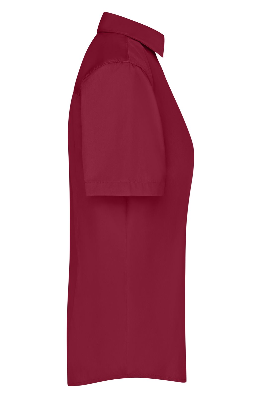 Hemd Damen Rot/Weinrot – Ladies' Business Shirt Short-Sleeved, Detailansicht
