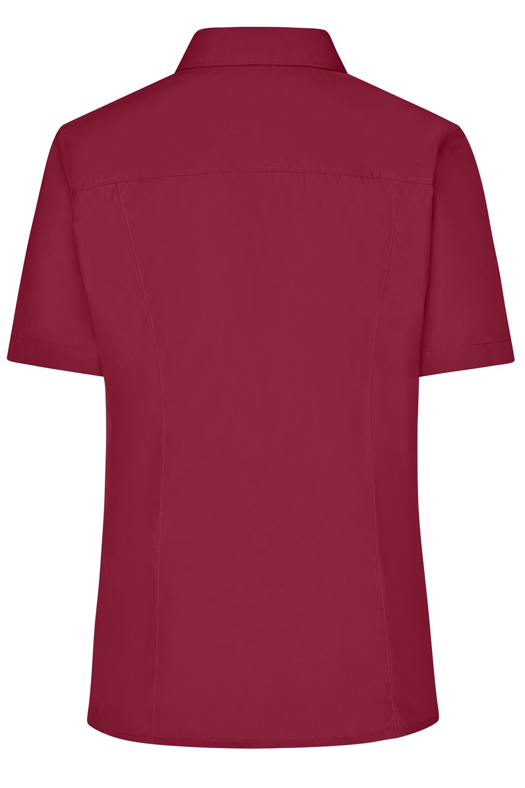 Hemd Damen Rot/Weinrot – Ladies' Business Shirt Short-Sleeved, Detailansicht