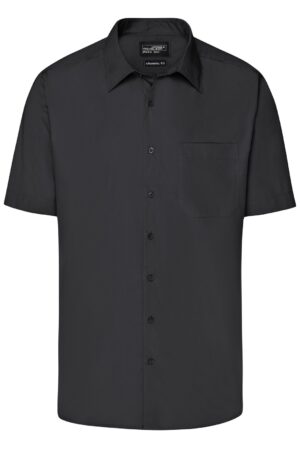 Hemd Herren Schwarz – Men's Business Shirt Short-Sleeved