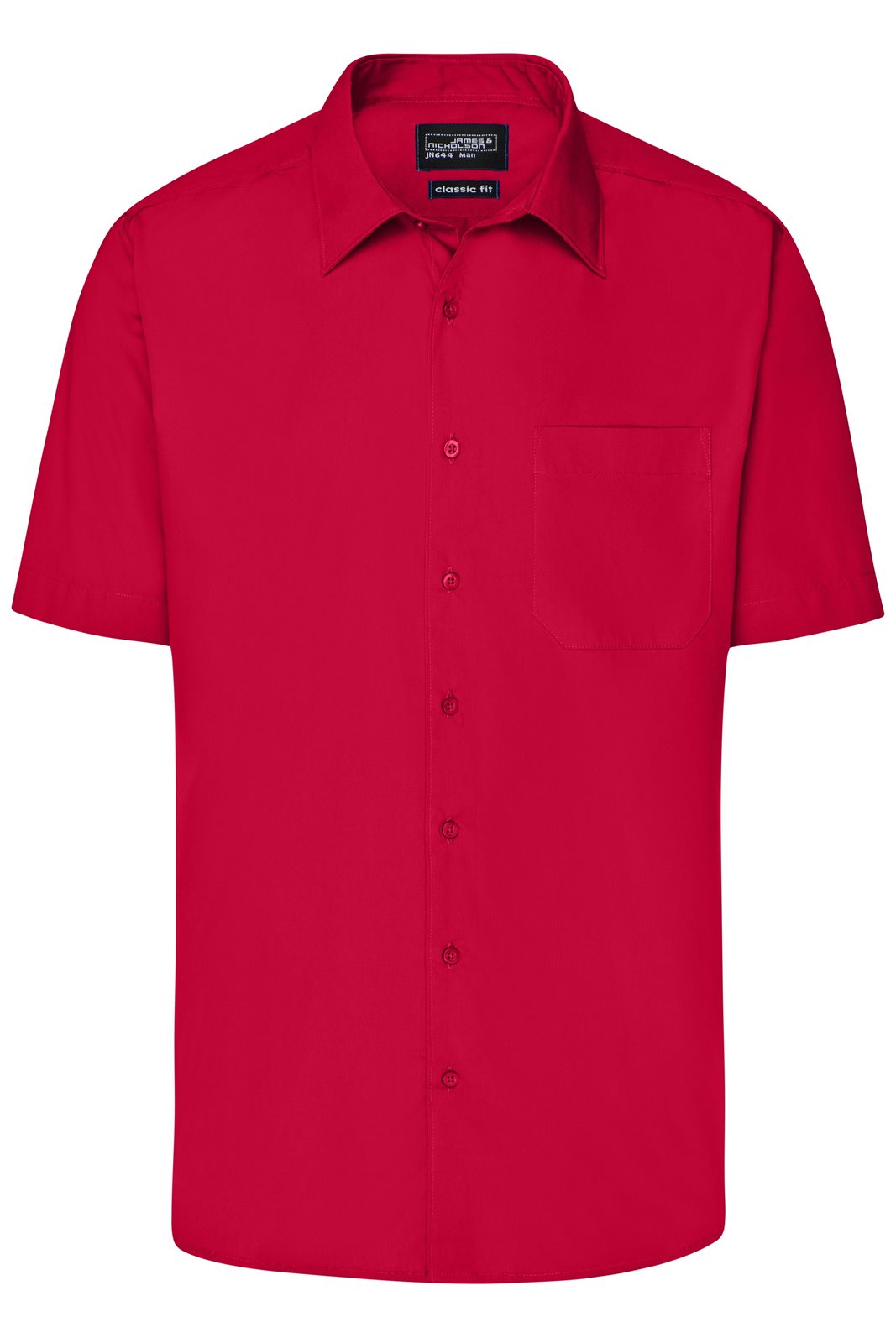 Hemd Herren Rot – Men's Business Shirt Short-Sleeved