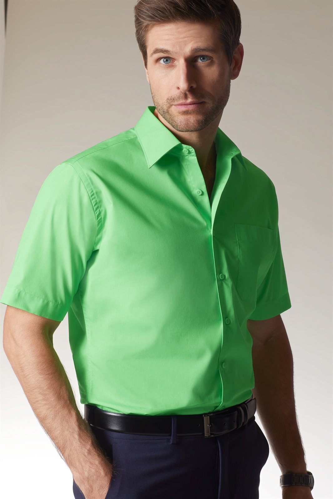 Hemd Herren – Men's Business Shirt Short-Sleeved, Detailansicht