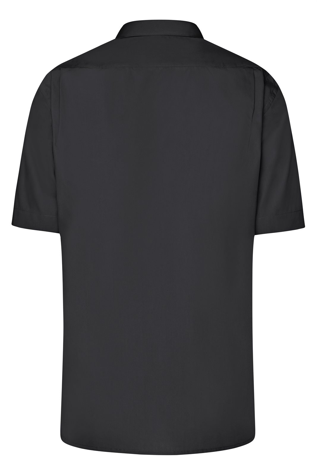 Hemd Herren Schwarz – Men's Business Shirt Short-Sleeved, Detailansicht