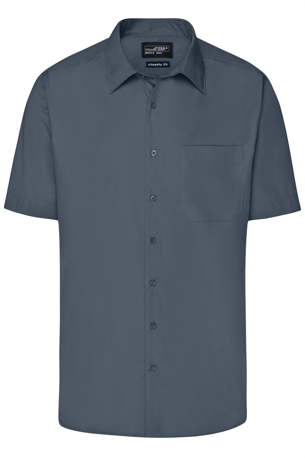 Hemd Herren Grau – Men's Business Shirt Short-Sleeved