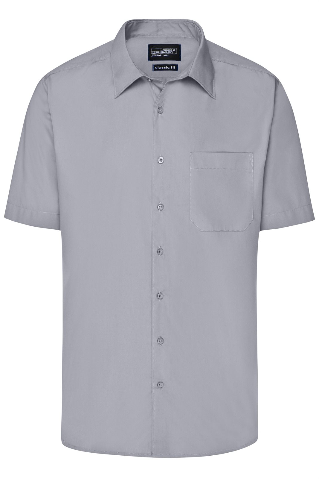 Hemd Herren Grau – Men's Business Shirt Short-Sleeved
