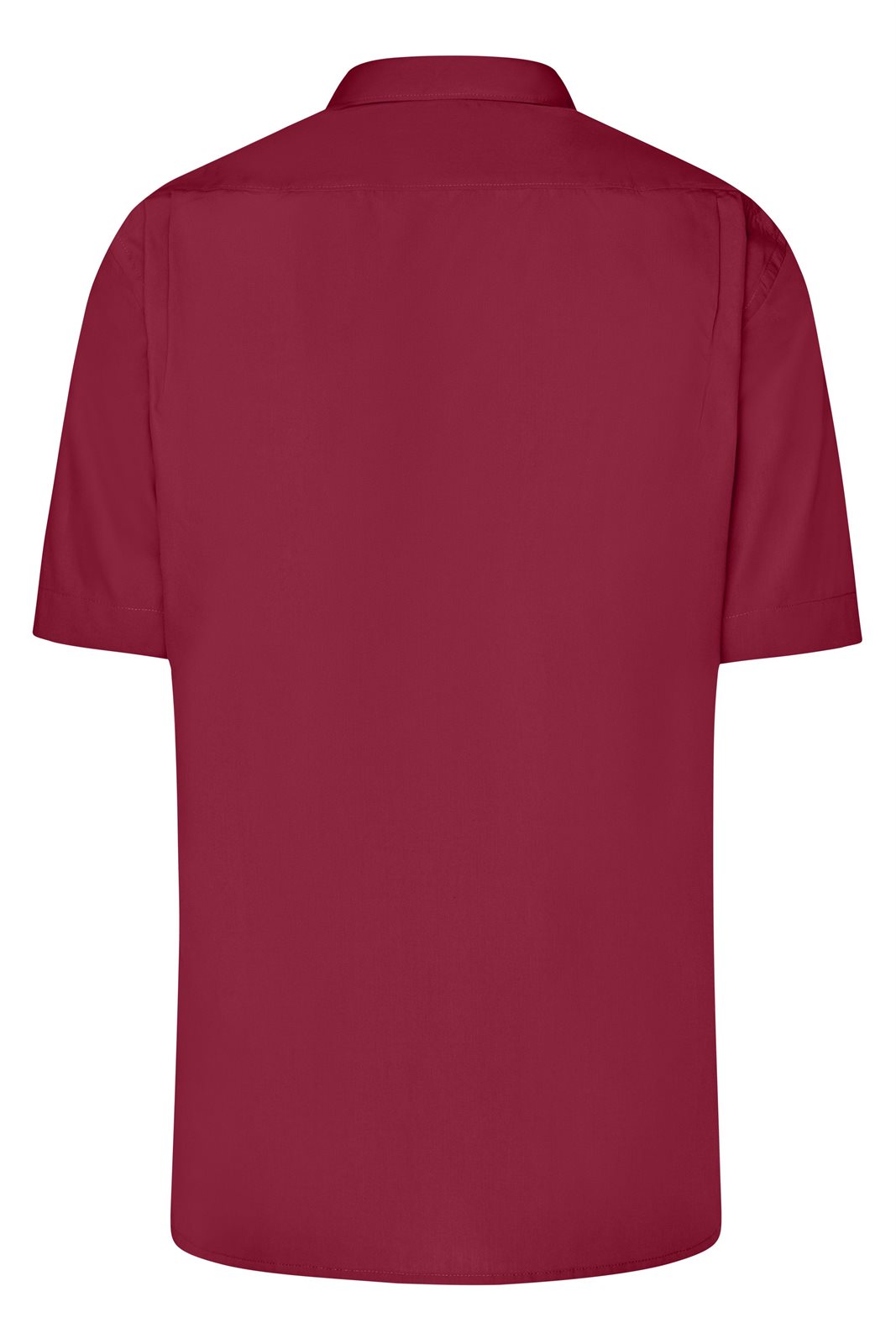 Hemd Herren Rot/Weinrot – Men's Business Shirt Short-Sleeved, Detailansicht