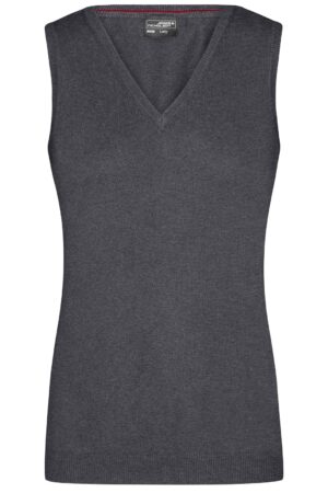 Pullover Damen Grau/Schwarz – Ladies' V-Neck Pullunder