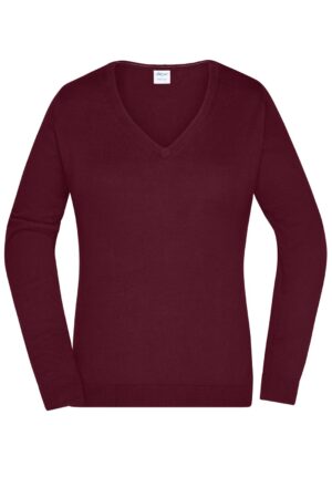 Pullover Damen Grau/Schwarz – Ladies' V-Neck Pullover