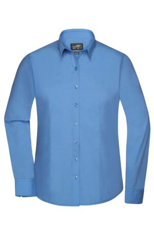 Hemd Damen Blau – Ladies' Shirt Long-Sleeved Poplin