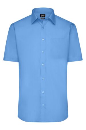 Hemd Herren Blau – Men's Shirt Short-Sleeved Poplin