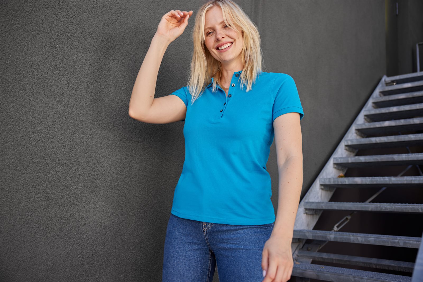 Poloshirt Damen – Ladies' Pima Polo, Detailansicht