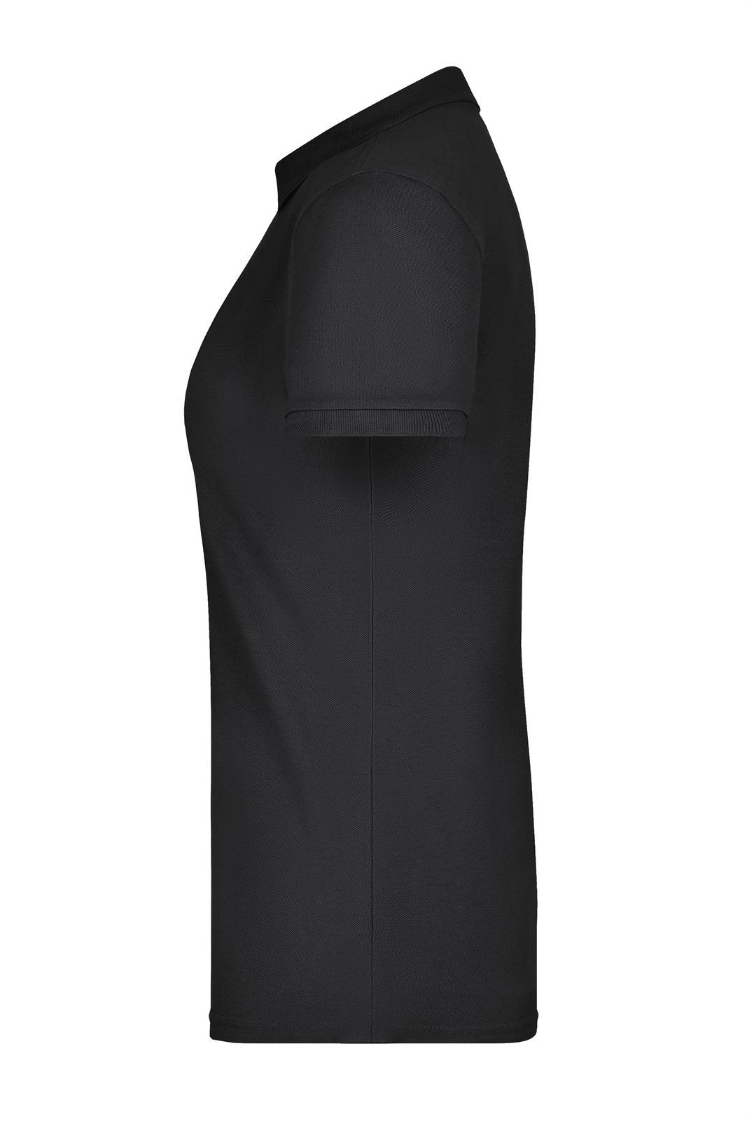 Poloshirt Damen Schwarz – Ladies' Pima Polo, Detailansicht