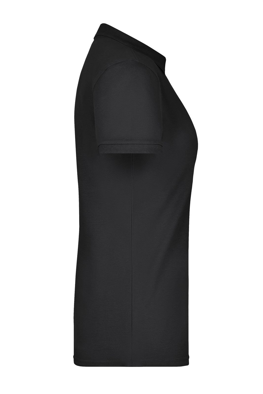 Poloshirt Damen Schwarz – Ladies' Pima Polo, Detailansicht