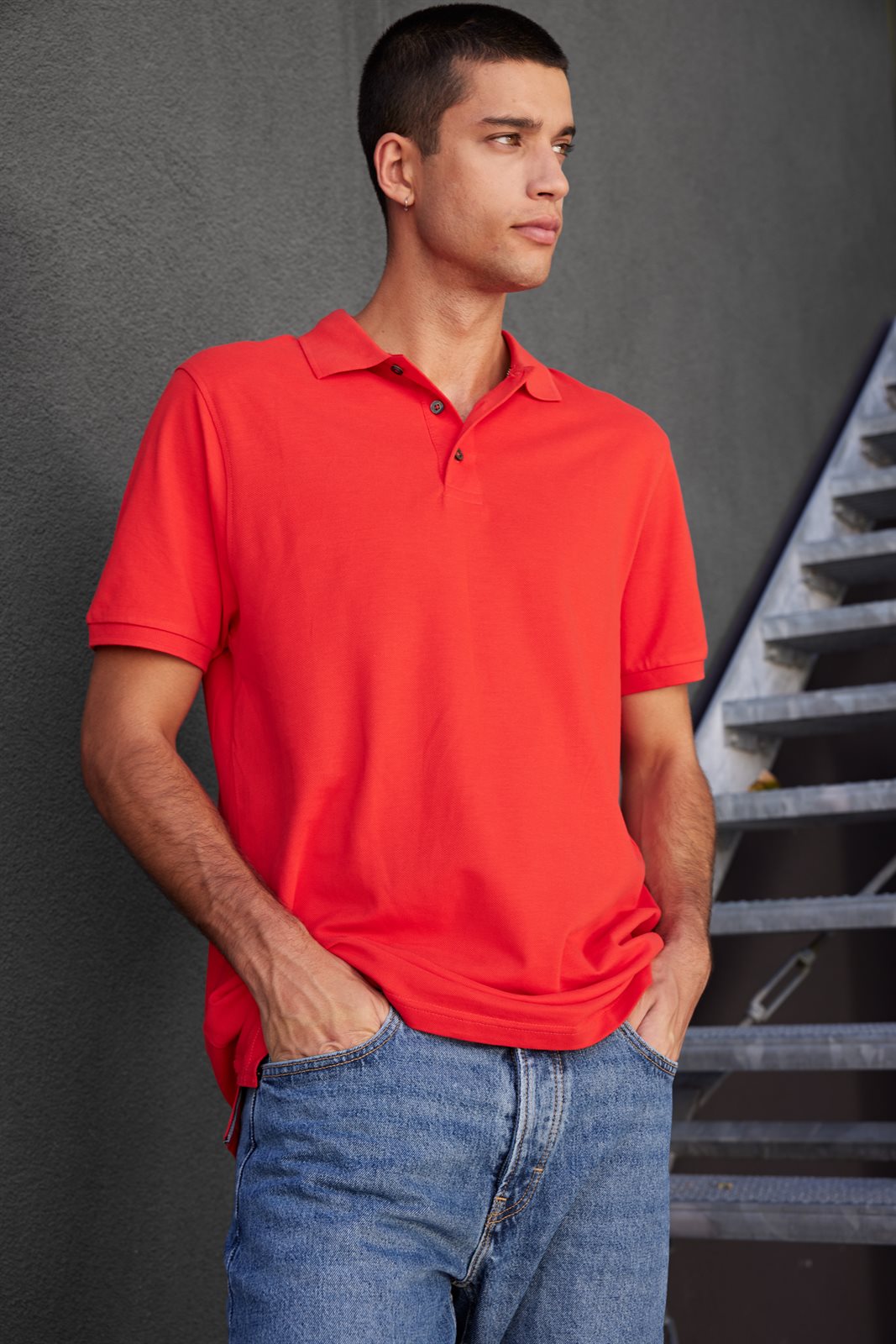 Poloshirt Herren – Men's Pima Polo, Detailansicht