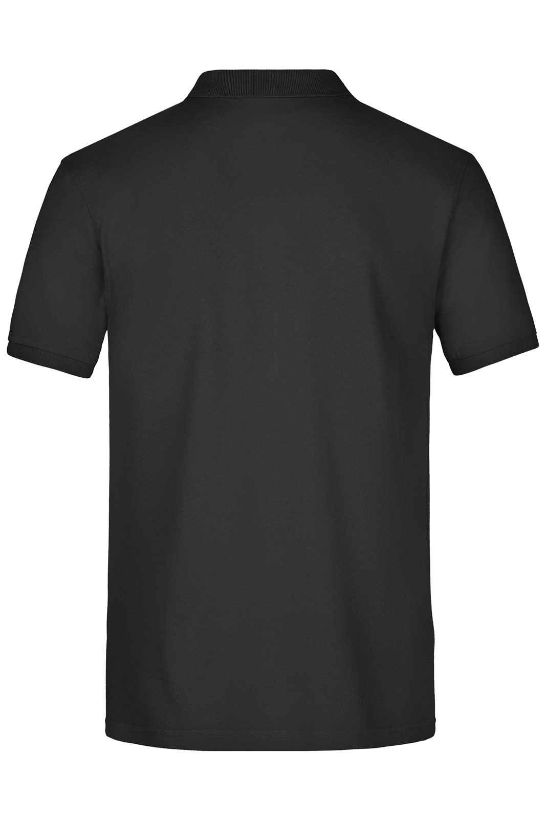 Poloshirt Herren Schwarz – Men's Pima Polo, Detailansicht