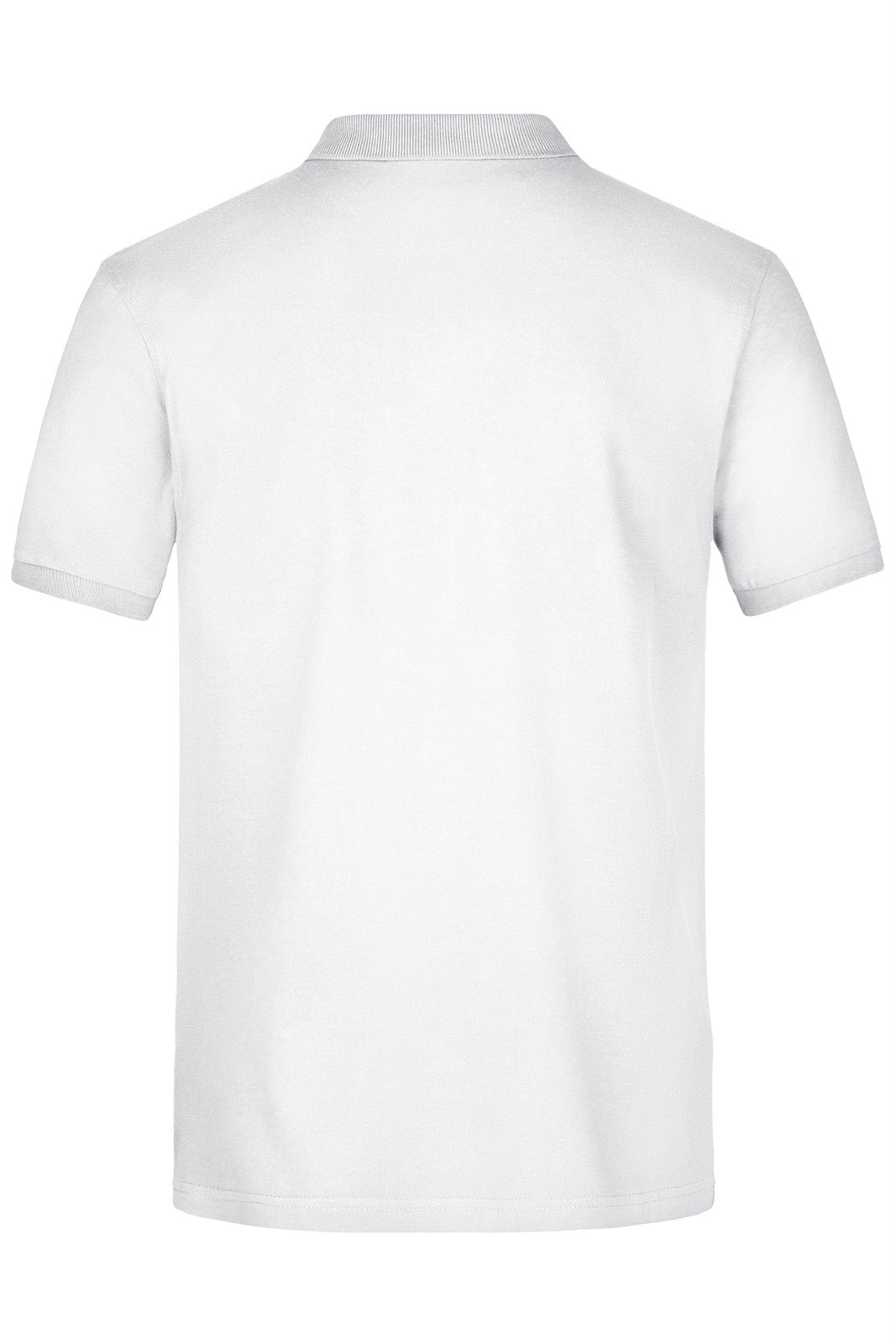 Poloshirt Herren Weiß – Men's Pima Polo, Detailansicht