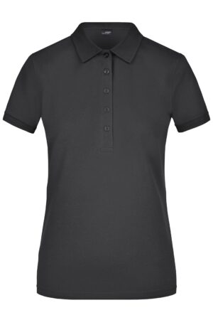 Poloshirt Damen Schwarz – Ladies' Elastic Polo Piqué