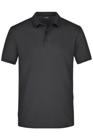Poloshirt Herren Schwarz – Men's Elastic Polo Piqué