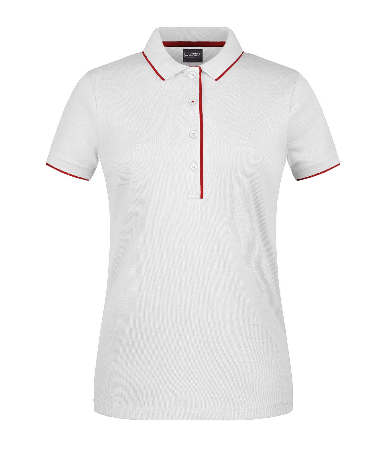 Poloshirt Damen Weiß/Rot – Ladies' Polo Stripe