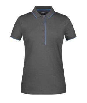 Poloshirt Damen Schwarz/Orange – Ladies' Polo Stripe
