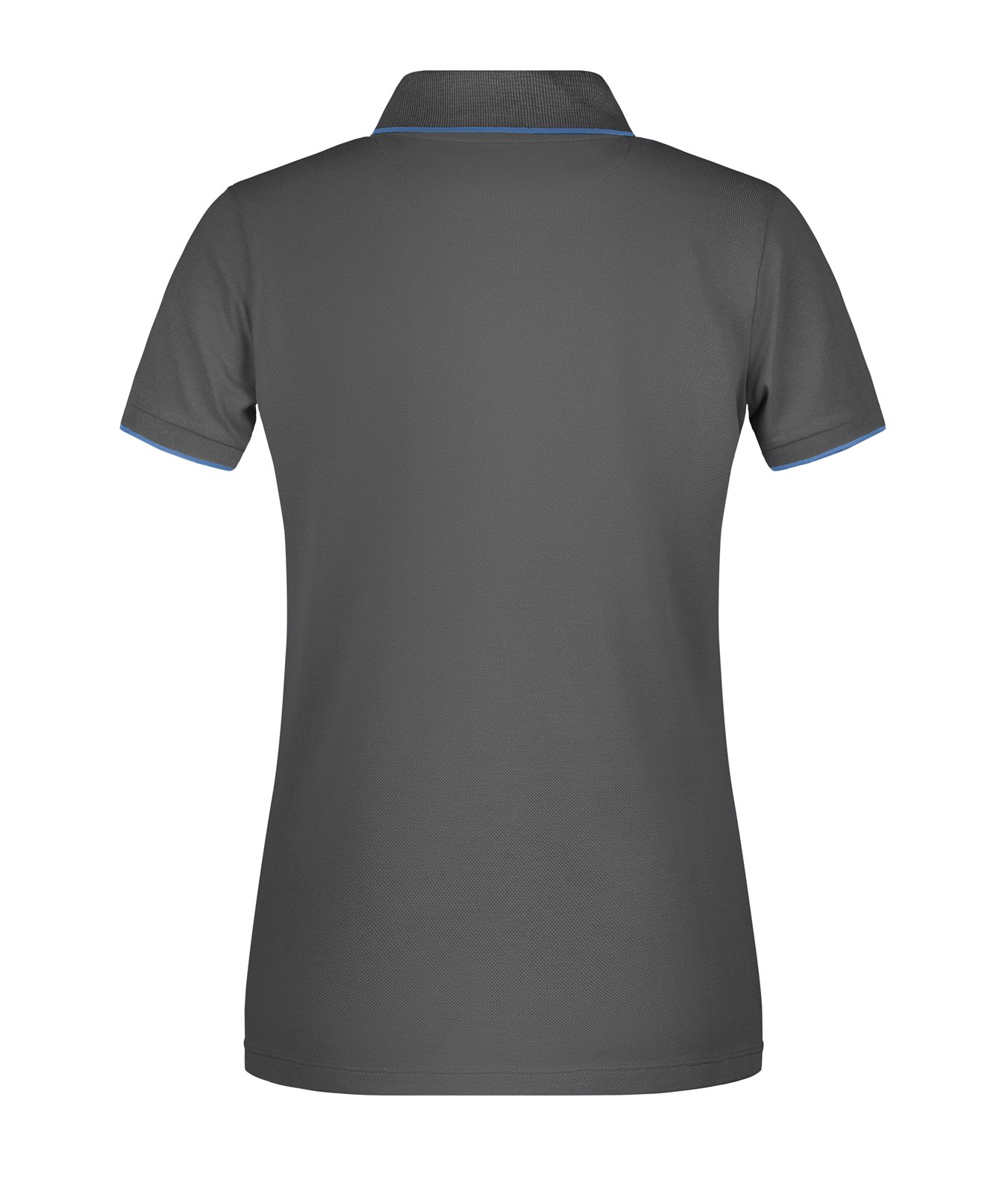 Poloshirt Damen Blau/Grau – Ladies' Polo Stripe, Detailansicht