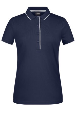 Poloshirt Damen Schwarz/Orange – Ladies' Polo Stripe
