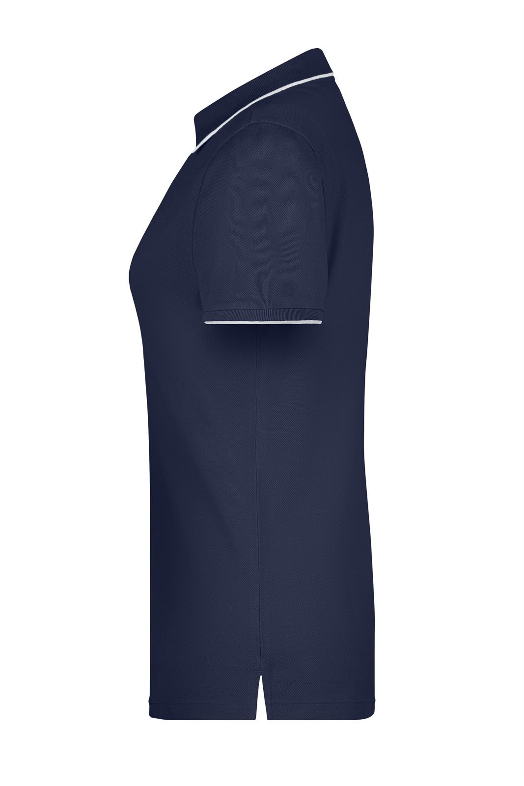 Poloshirt Damen Weiß/Blau – Ladies' Polo Stripe, Detailansicht