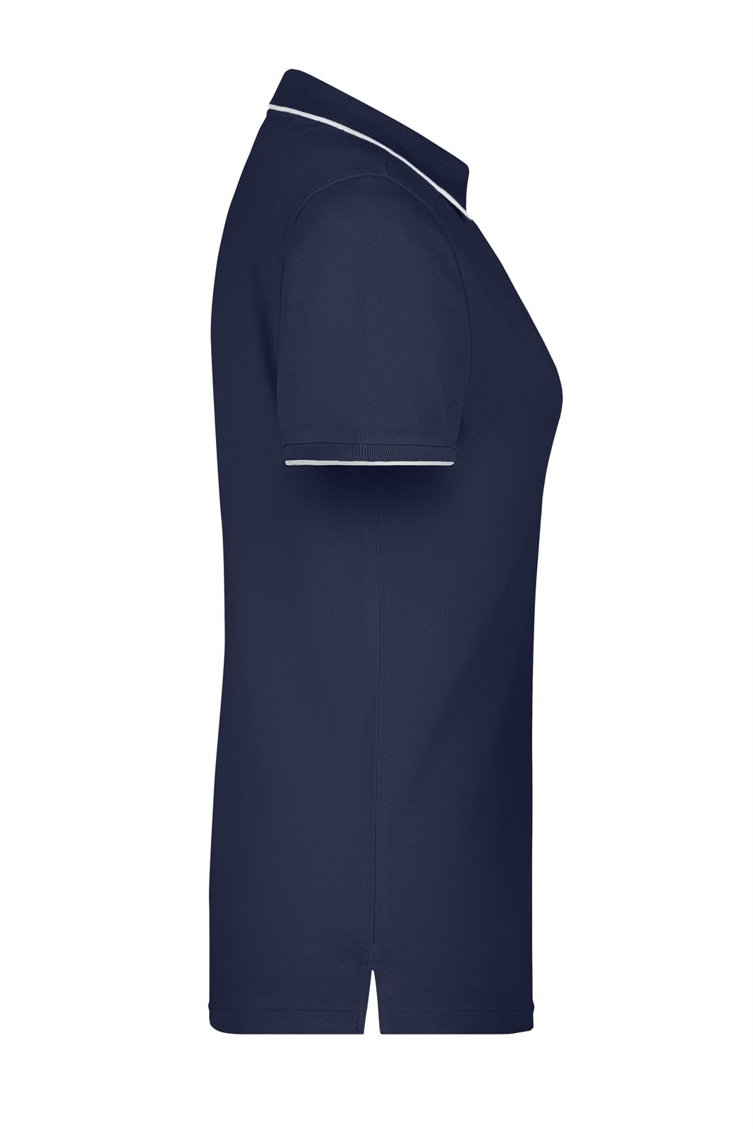 Poloshirt Damen Weiß/Blau – Ladies' Polo Stripe, Detailansicht