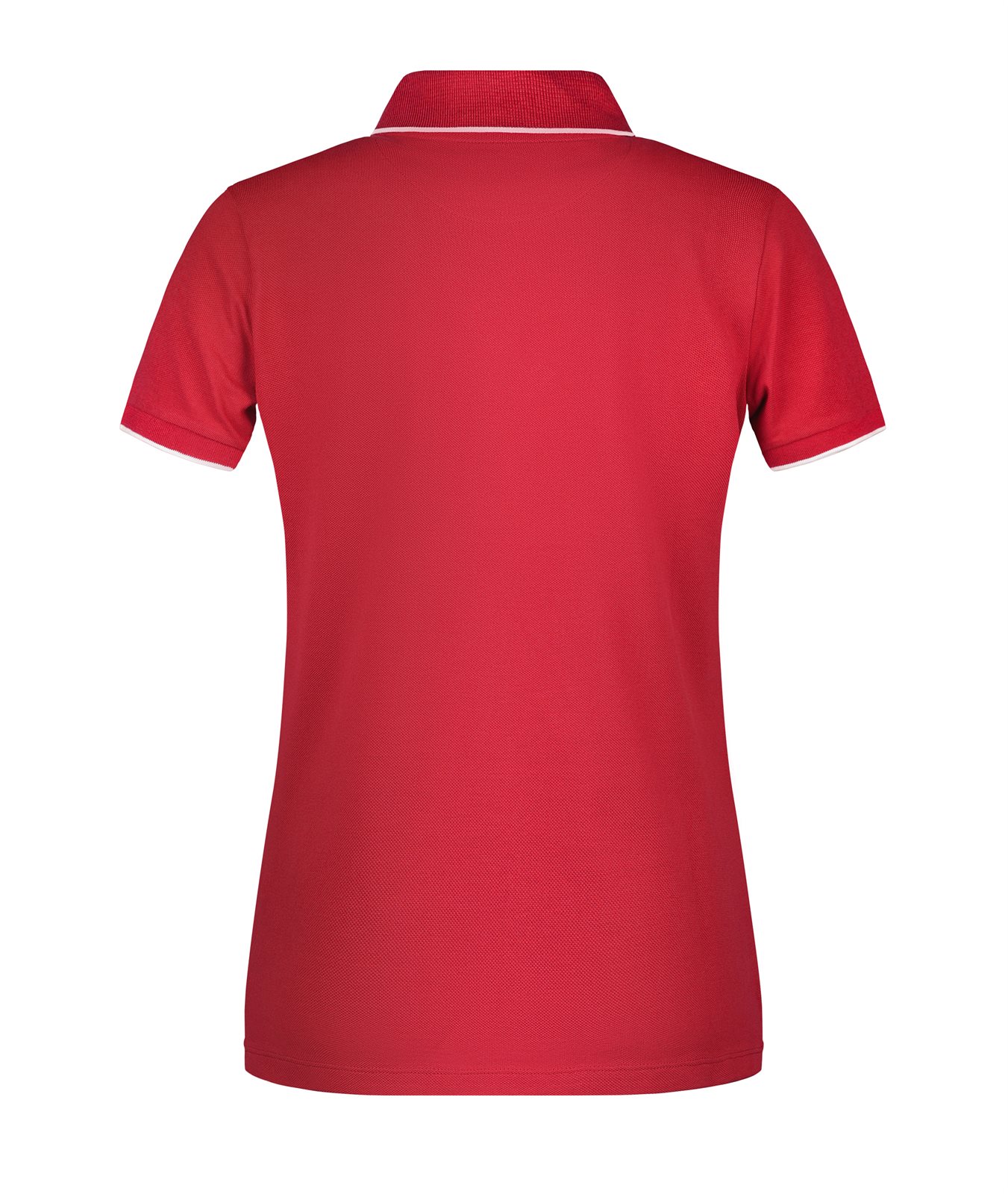 Poloshirt Damen Weiß/Rot – Ladies' Polo Stripe, Detailansicht