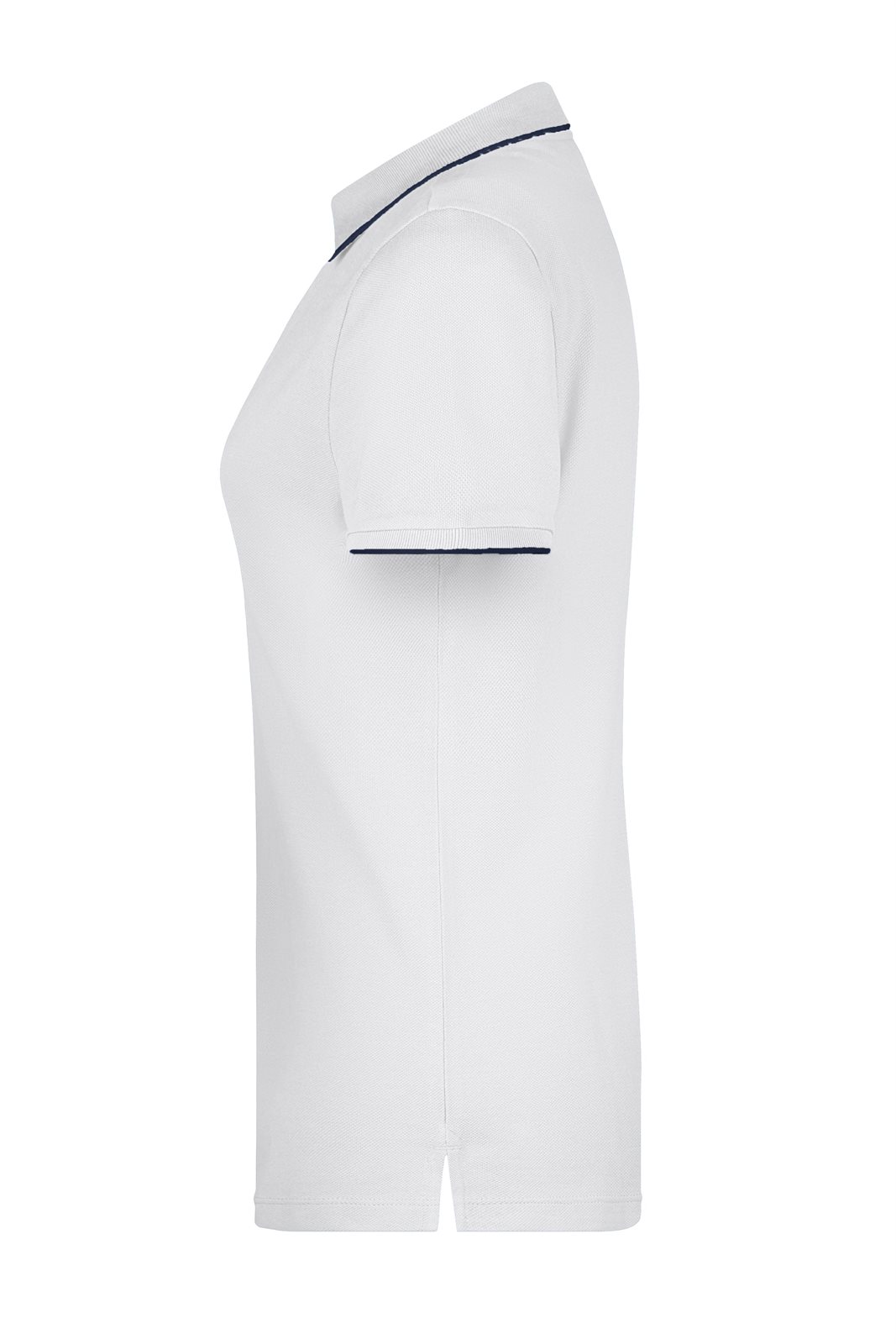Poloshirt Damen Weiß/Blau – Ladies' Polo Stripe, Detailansicht