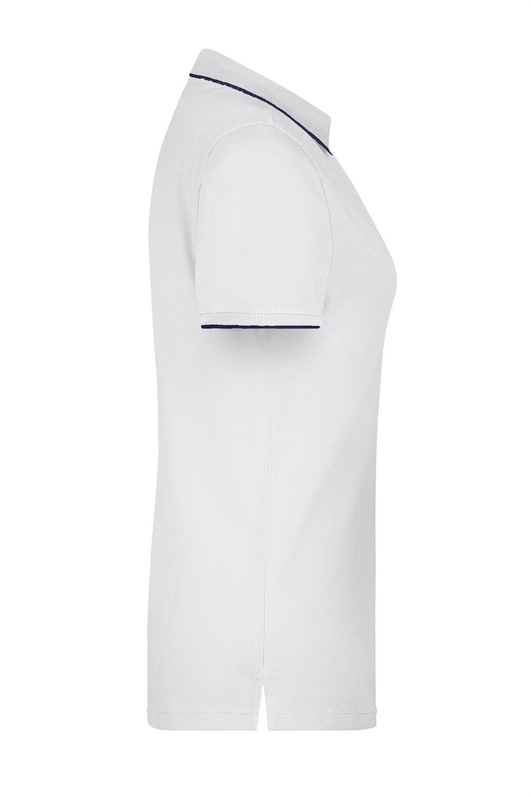 Poloshirt Damen Weiß/Blau – Ladies' Polo Stripe, Detailansicht