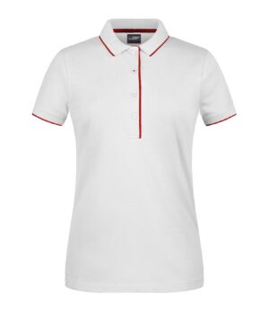 Poloshirt Damen Schwarz/Orange – Ladies' Polo Stripe