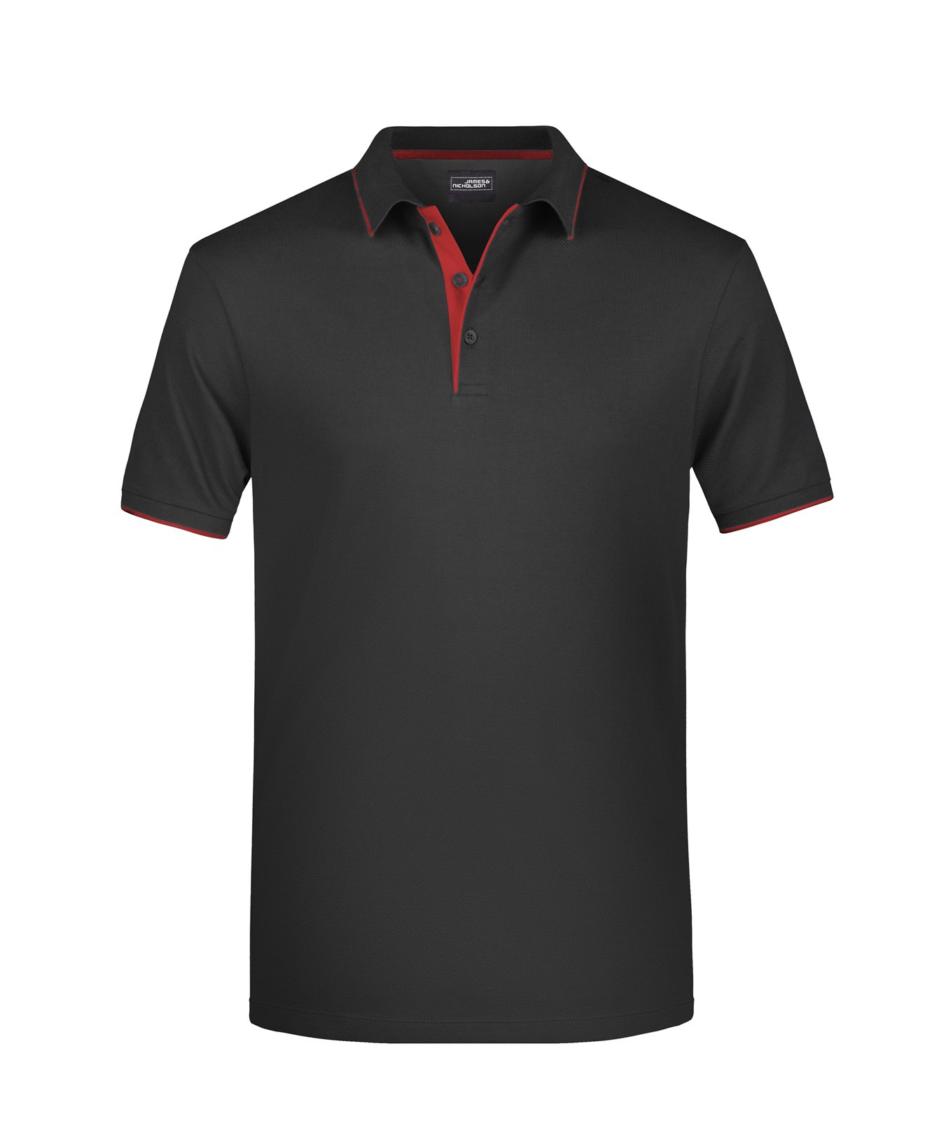 Poloshirt Herren Schwarz/Rot – Men's Polo Stripe