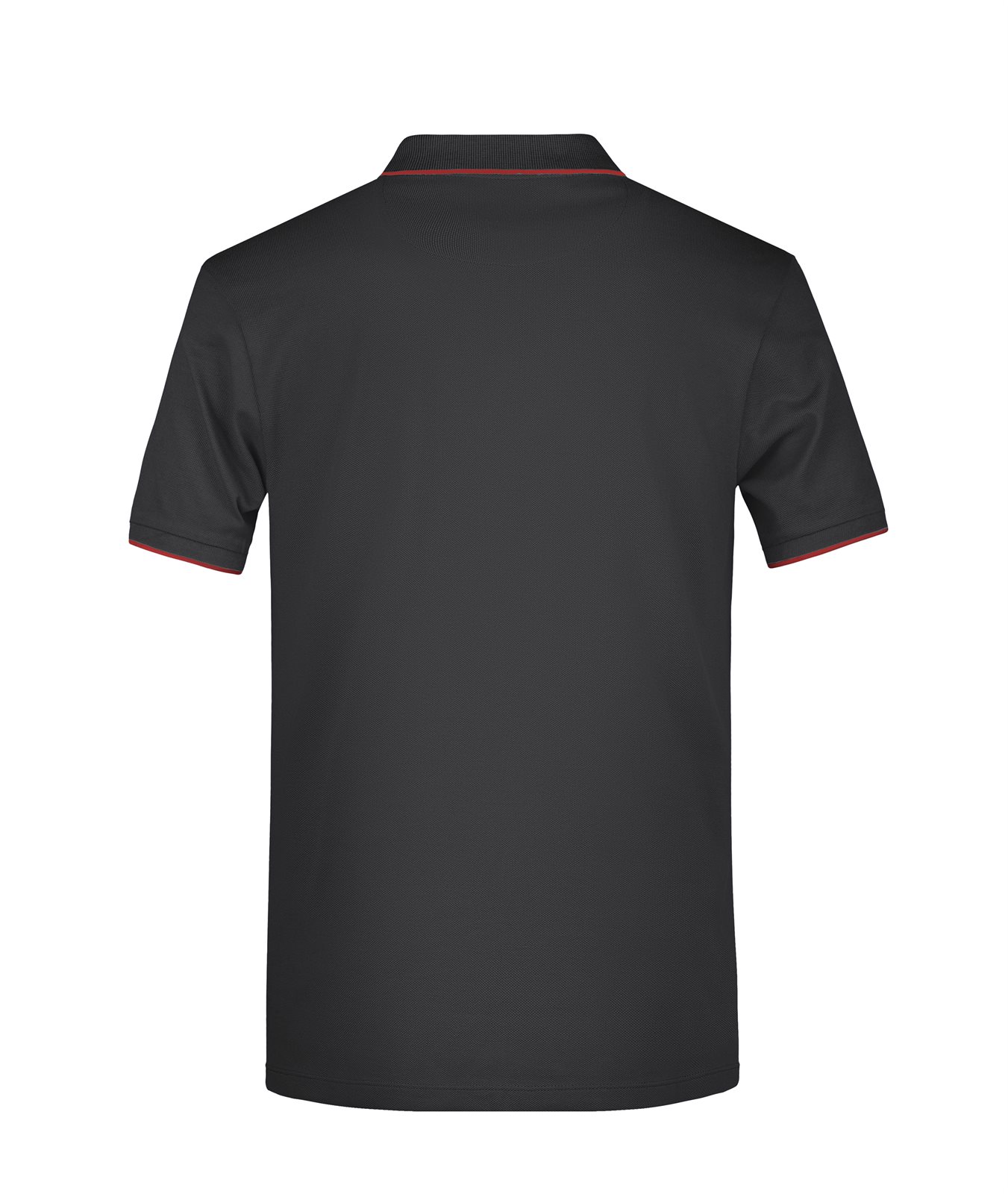 Poloshirt Herren Schwarz/Rot – Men's Polo Stripe, Detailansicht