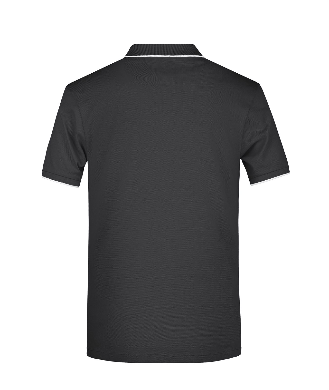Poloshirt Herren Schwarz/Grau – Men's Polo Stripe, Detailansicht