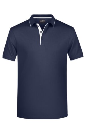 Poloshirt Herren Schwarz/Orange – Men's Polo Stripe