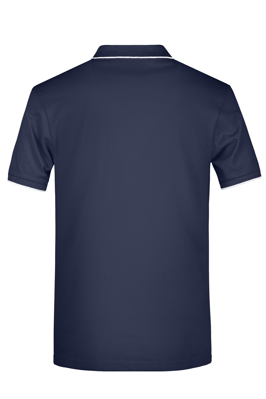 Poloshirt Herren Weiß/Blau – Men's Polo Stripe, Detailansicht
