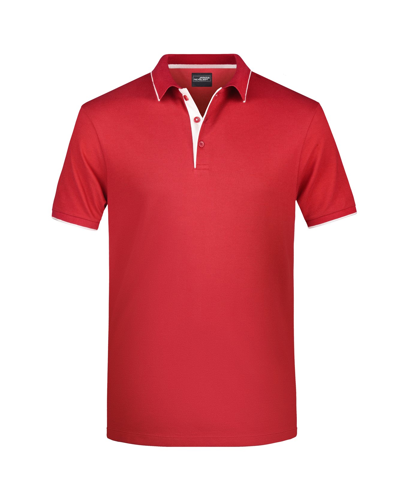 Poloshirt Herren Weiß/Rot – Men's Polo Stripe