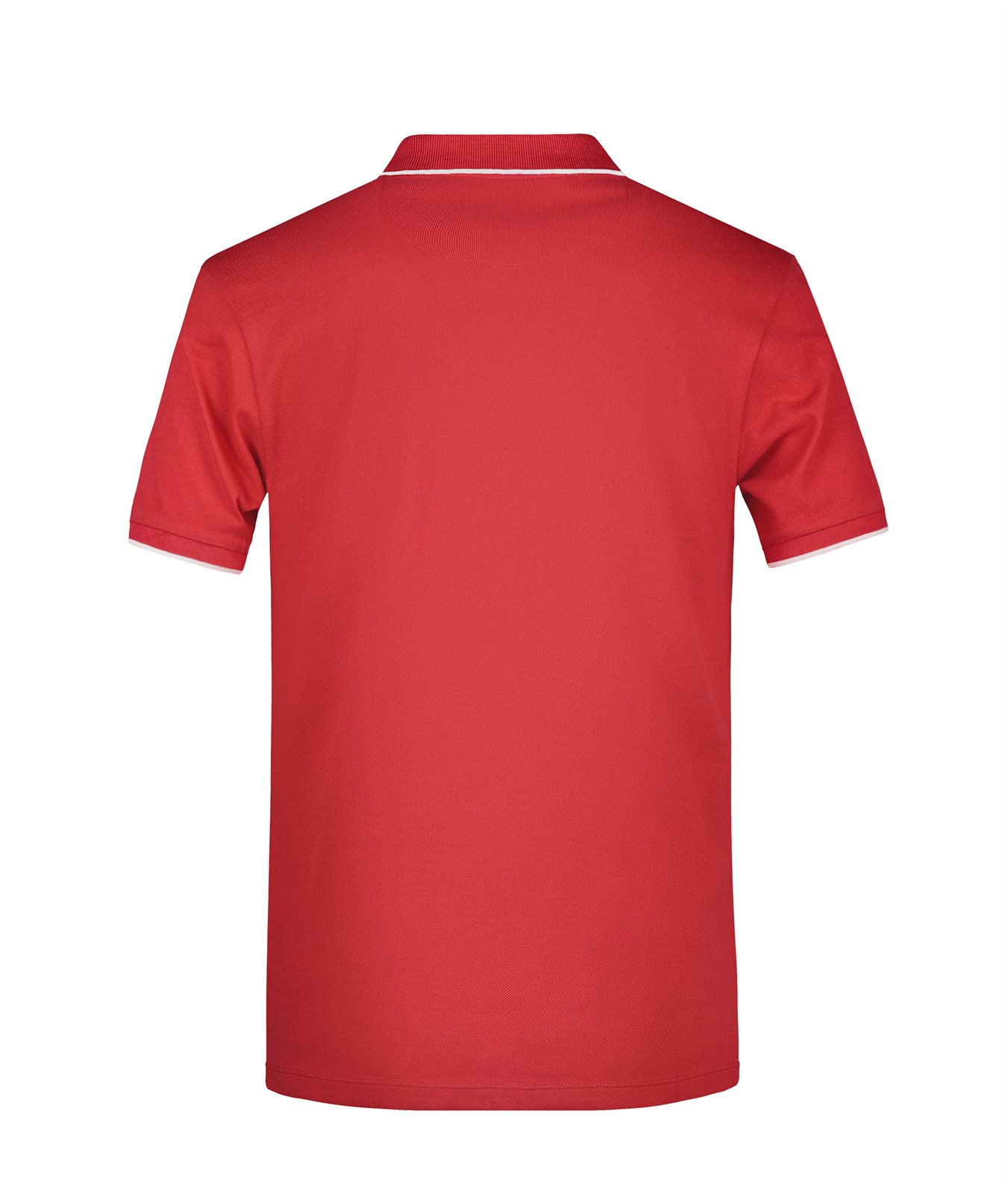Poloshirt Herren Weiß/Rot – Men's Polo Stripe, Detailansicht