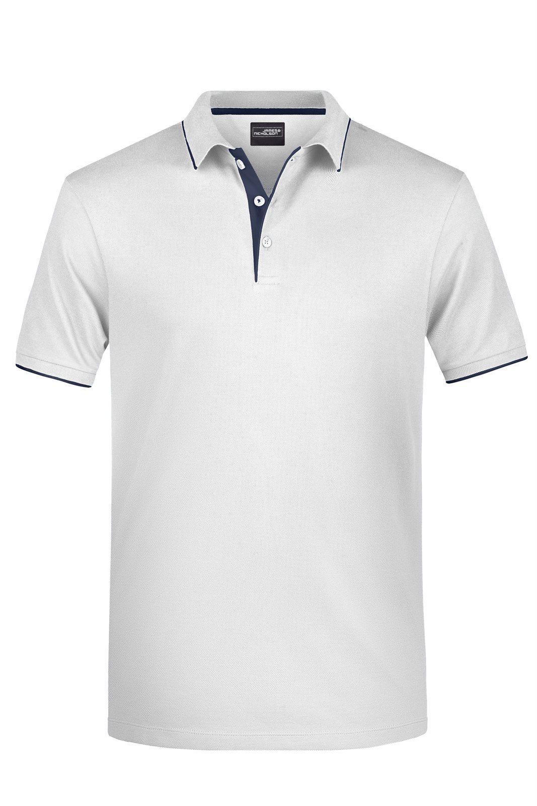 Poloshirt Herren Weiß/Blau – Men's Polo Stripe
