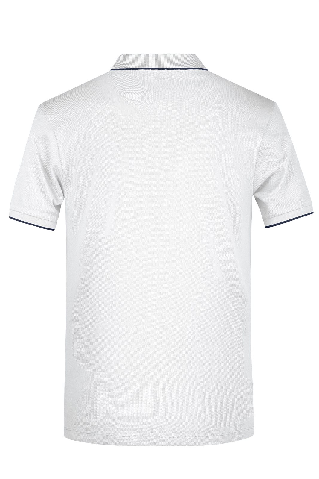 Poloshirt Herren Weiß/Blau – Men's Polo Stripe, Detailansicht