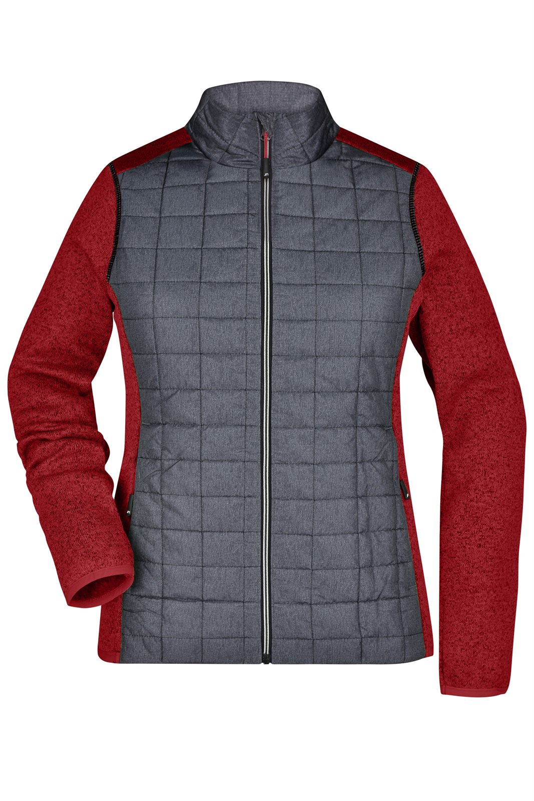 Jacke Damen Rot/Grau – Ladies' Knitted Hybrid Jacket